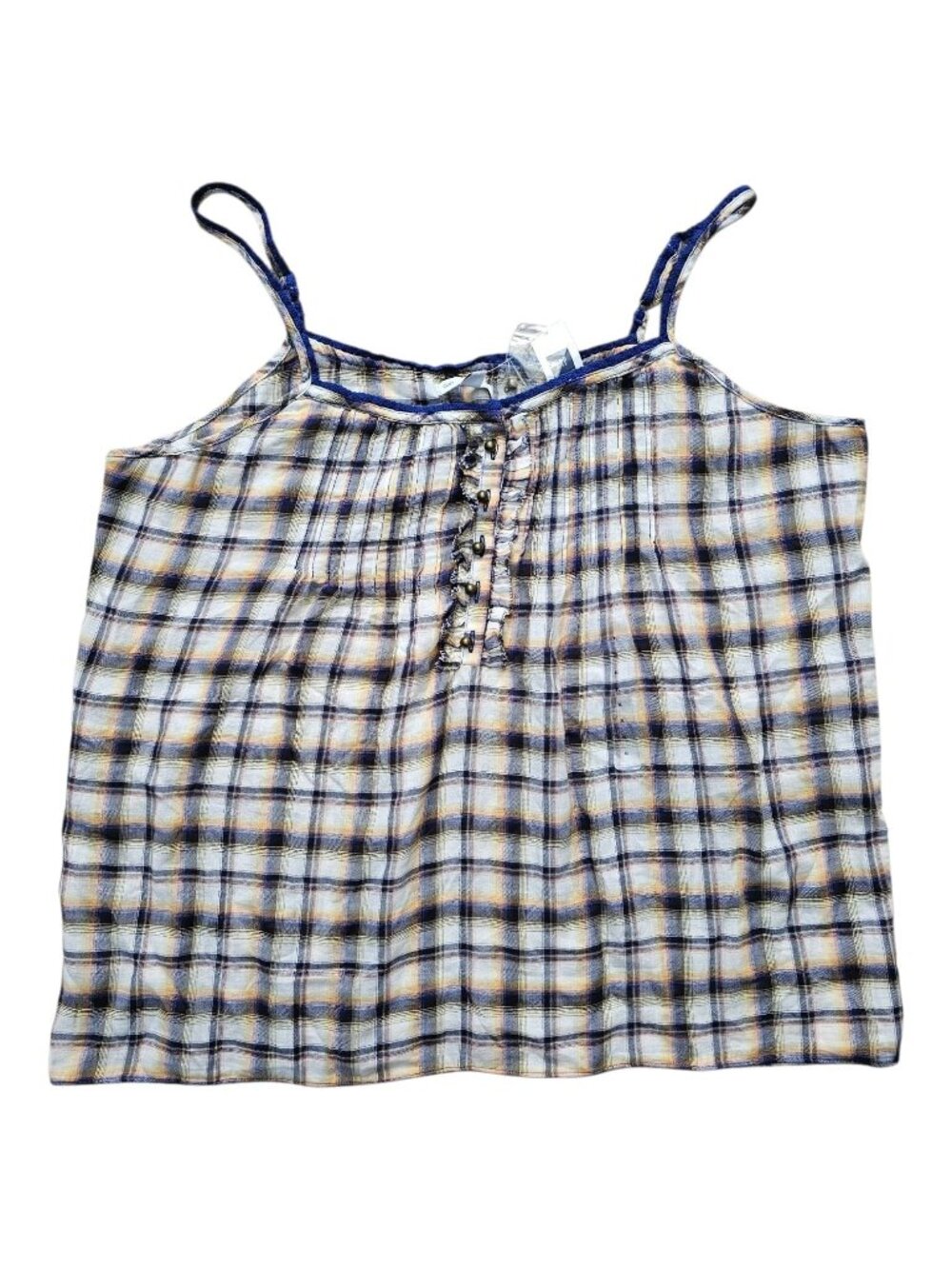 DEADSTOCK . Spring 2010 . Gap Factory plaid cami top . XL